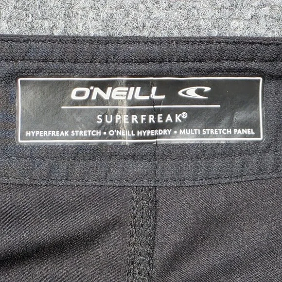 O'Neill Men Hyperfreak Board Shorts Size 36 Black Superfreak Stretch Swim Trunks - Picture 5 of 8